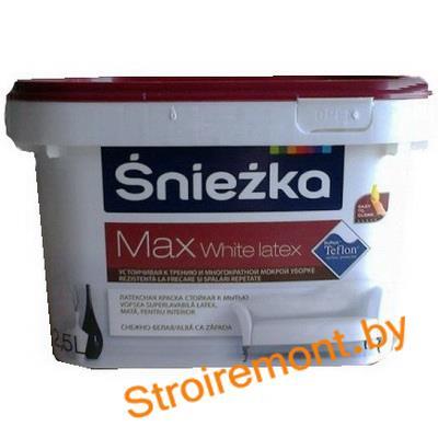 Краска Sniezka Max интерьерная White Latex 2,5л Польша